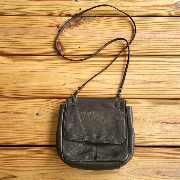 Fossil leather black crossbody bag - Picture 1 of 8